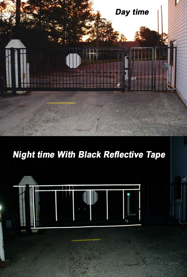 reflective tape for automatic gates fence control arms