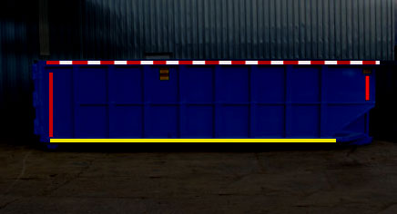 reflective conspicuity tape roll off containers dumpsters