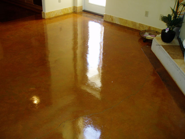 acid stained floors