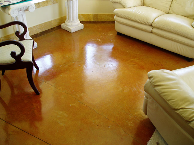 acid stained floors