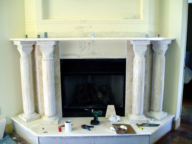 Limestone fireplace pictures