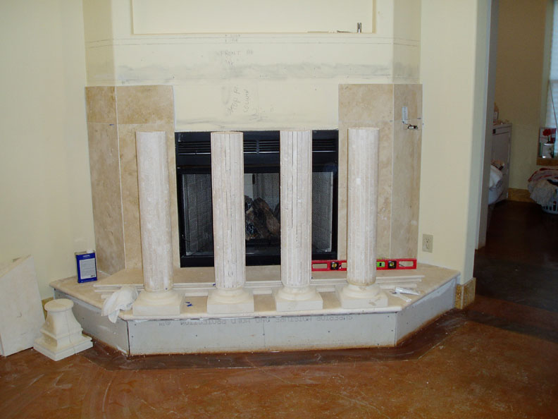 travertine marble fireplace surround images