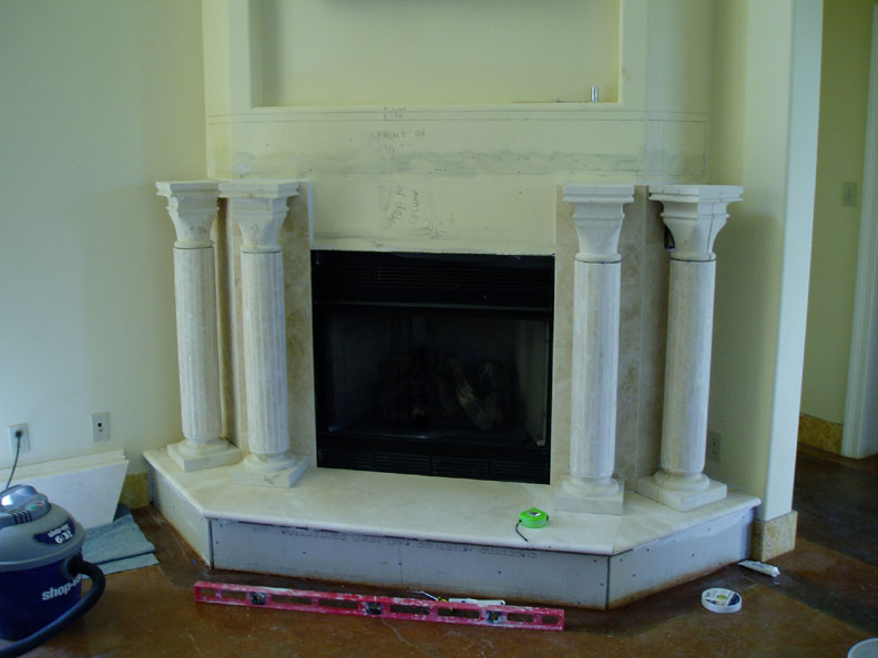 travertine fireplace mantel pictures