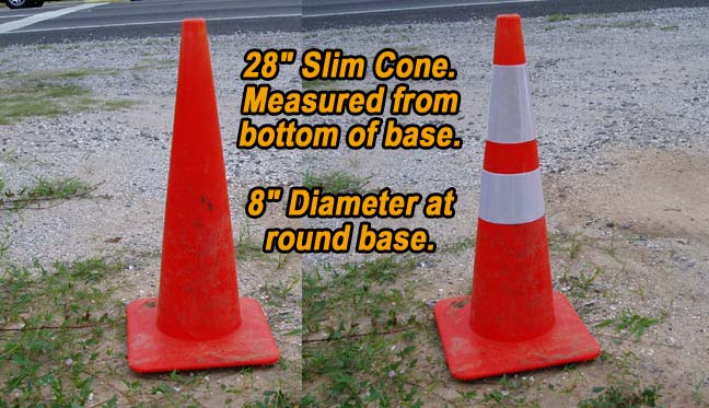 28 inch slim cone collars