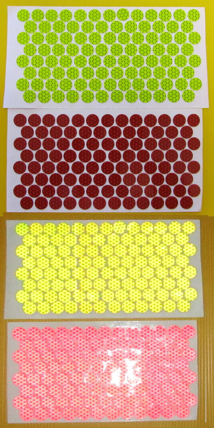 reflective diamond plate dots circles