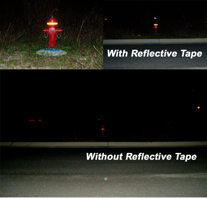 reflective tape fire hydrants
