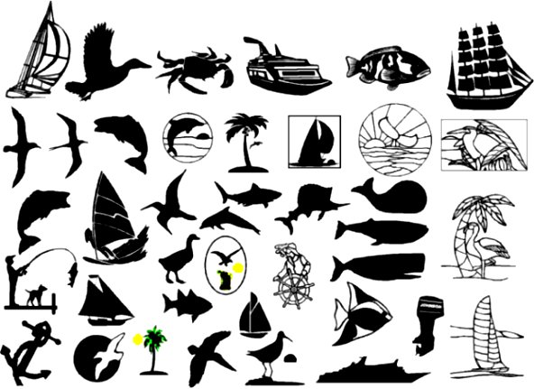 Our Nautical Vector Art Collection includes' Sign Illustrations in 