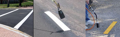 melt down thermoplastic lines stripes