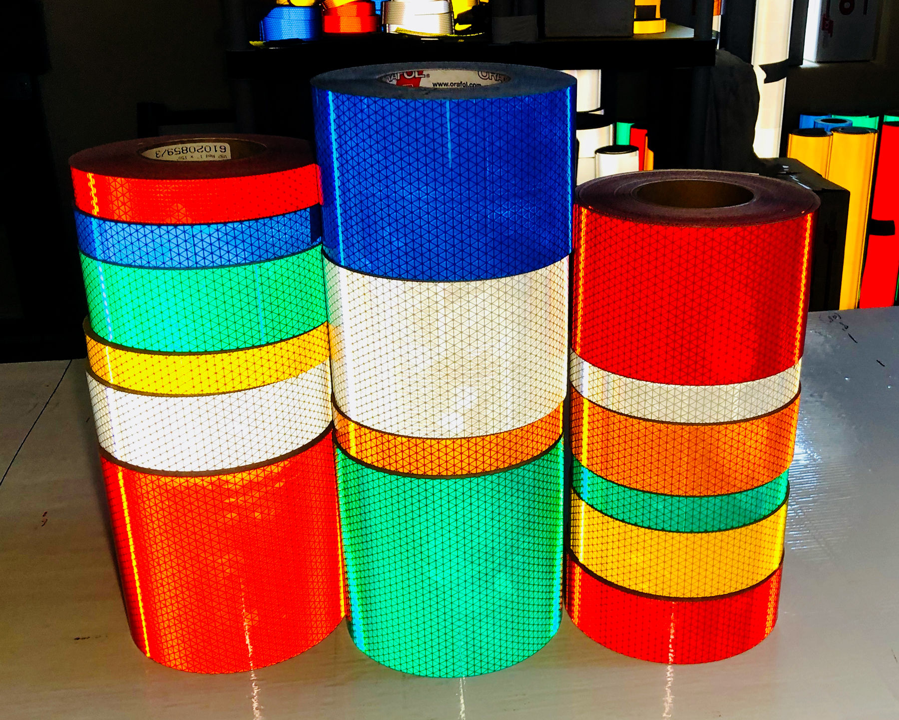 Oralite green v92 prismatic reflective tape