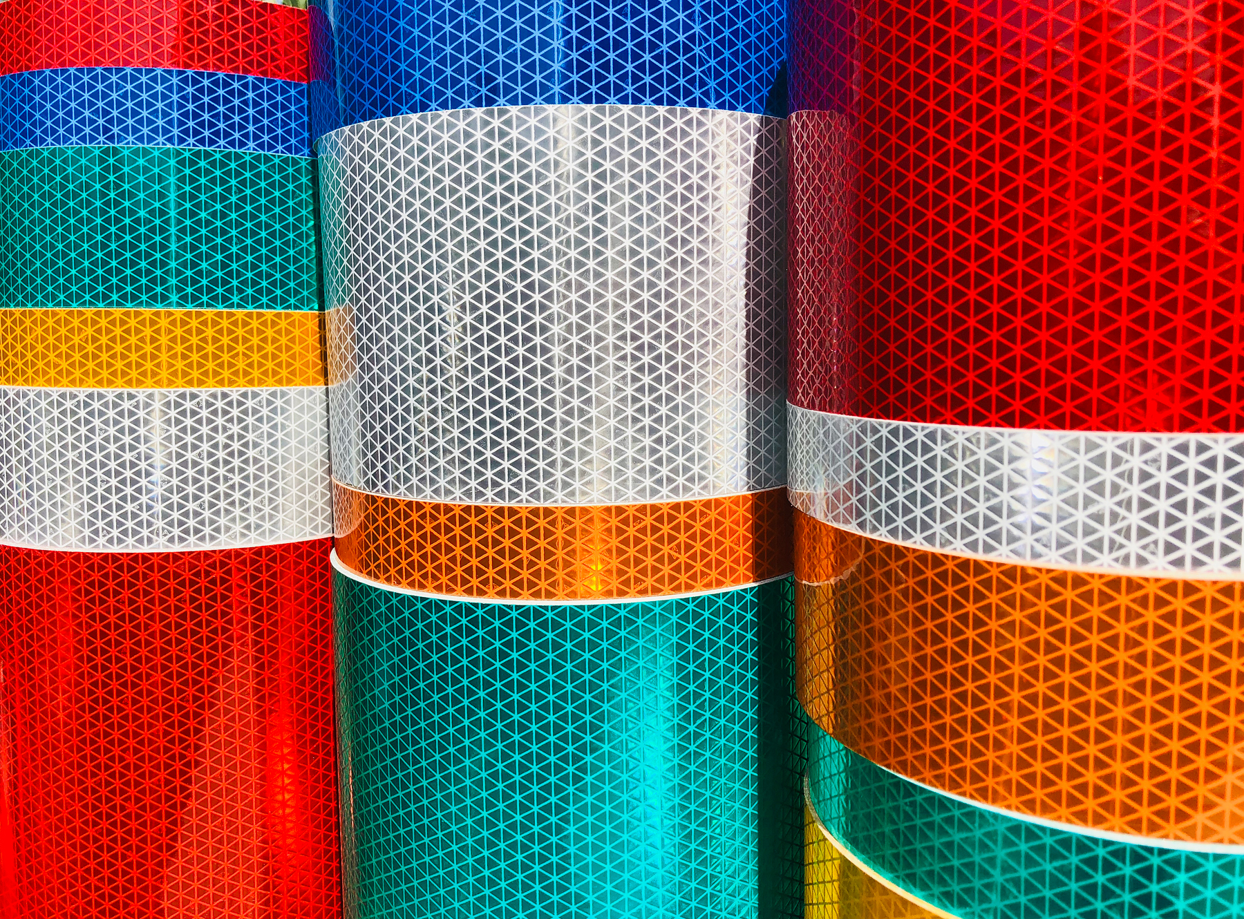 Oralite blue v92 prismatic reflective tape