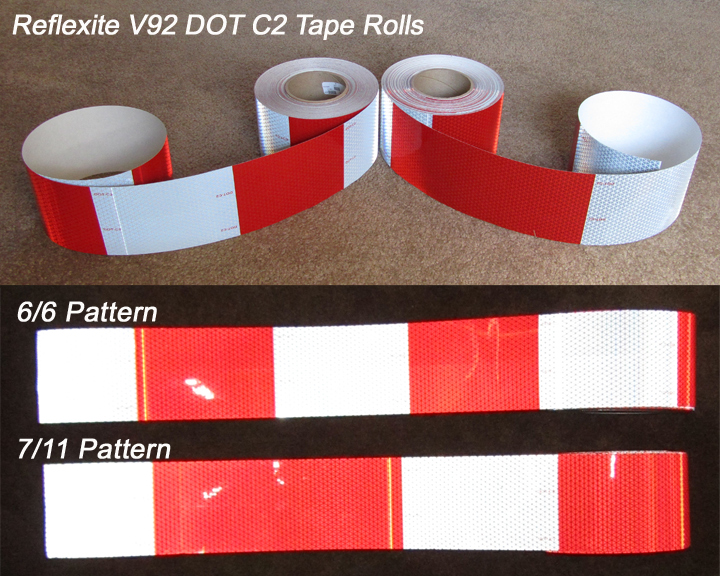 3 inch 4 inch dot c2 reflective trailer tape