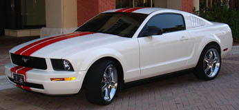 mustang automobile vinyl racing stripes